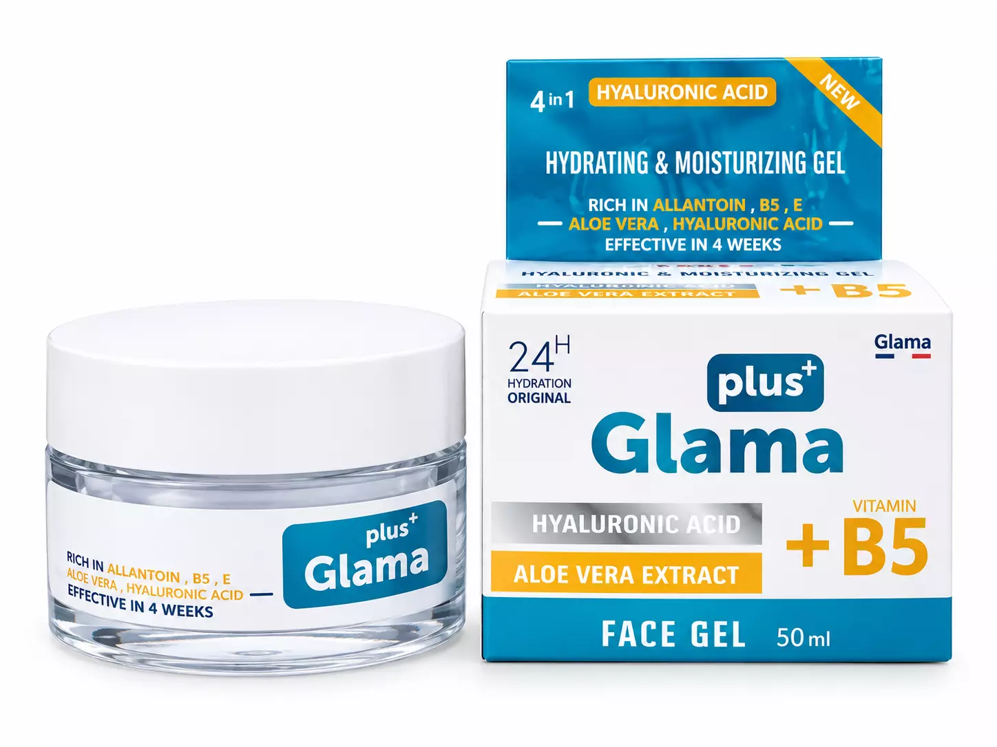 ژل آبرسان و مرطوب کننده صورت گلاما پلاس پلاس Glama Plus
